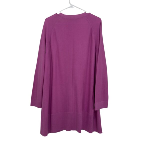 Talbots Womens Plus Size 3X Button Up Cardigan Sweater Light Purple Cotton/Rayon - Picture 14 of 16